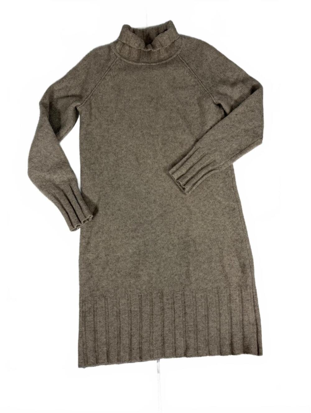 Banana Republic Women's XS Beige Wool Blend Turtleneck Sweater Dress